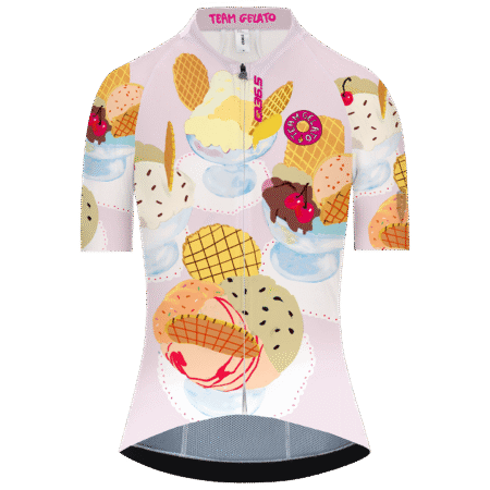 MAGLIA GREGARIUS PRO TEAM GELATO JERSEY DONNA:ROSA